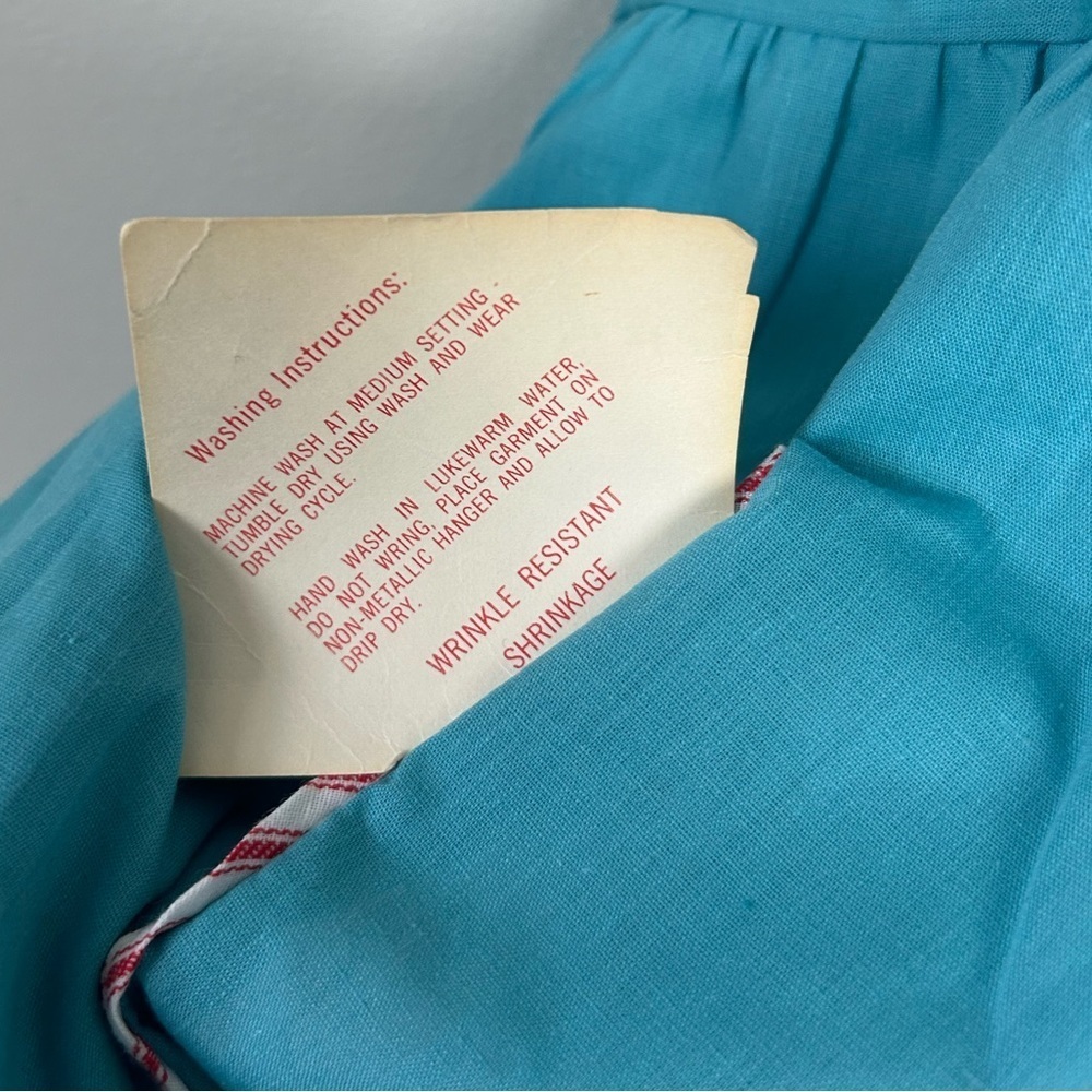 Vintage Fruit of the Loom Blue  Apron. NEW with original vintage tag - Picture 5 of 6